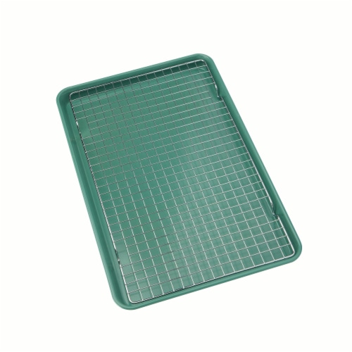 Core Home Baking Sheet With Cooling Rack - Green Perspective: back
