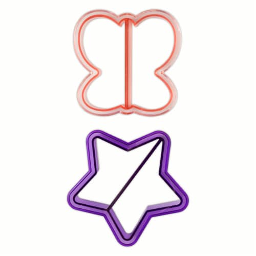 Core Home Butterfly & Star Sandwich Cutters Perspective: back