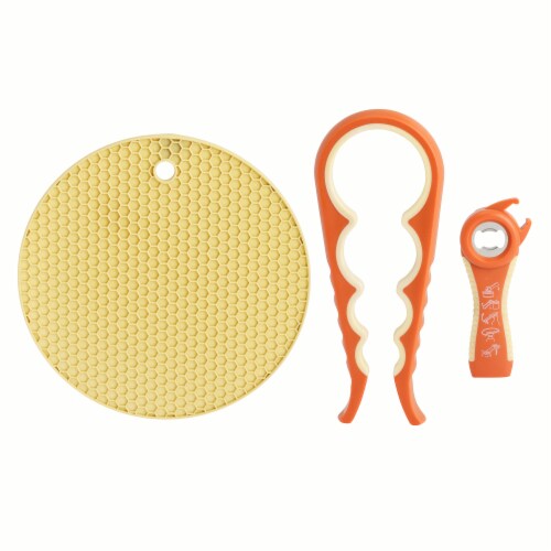 Core Home Sure Grip Jar & Bottle Openers 3 Piece Set Perspective: back
