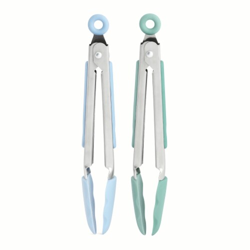 Core Home™ Silicone Mini Locking Tools 2 Piece Set Green/Blue Perspective: back