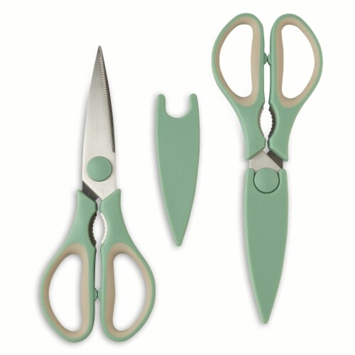 Core Home Comfort Grip Kitchen Shears With Sheath - Green Perspective: back