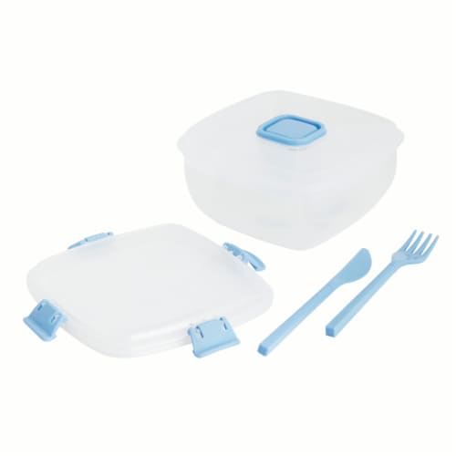 Core™ Home  3-Section Lunch Container Set - Blue Perspective: back