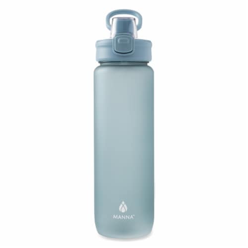 Manna™ Push™ Pastic Bottle Blue Perspective: back