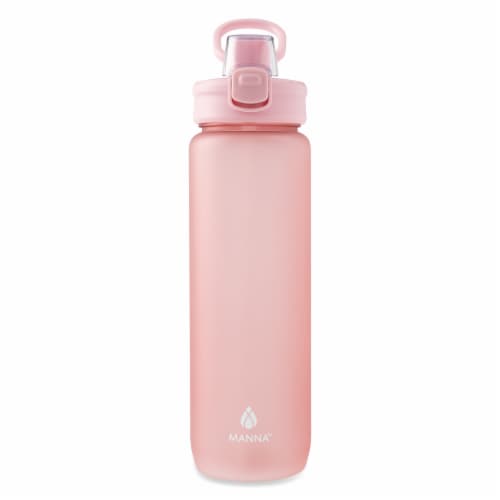 Manna™ Push™ Plastic Bottle Pink Perspective: back