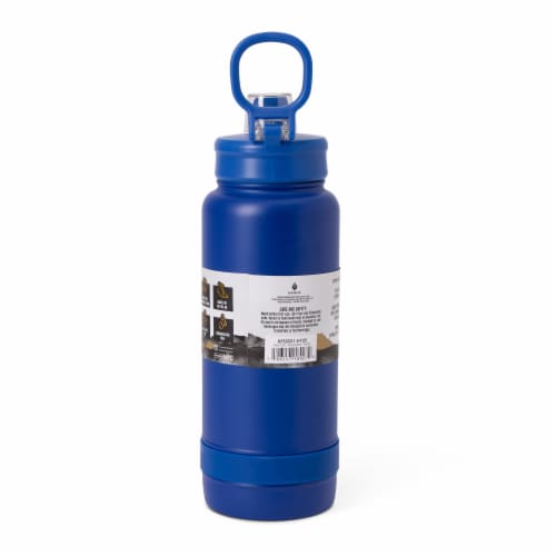 Manna™ Push™ Bottle Blue Leaves Perspective: back