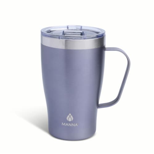 Manna™ Cozy™ Stainless Steel Coffee Mug - Purple Metallic Perspective: back