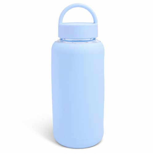 Manna™ Glass Water Bottle - Blue Perspective: back
