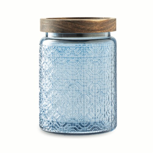 Core Textured Glass Canister - Crocus Perspective: back