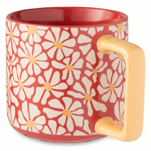 Core Home™ Square Handle Mug - Retro Floral Perspective: back