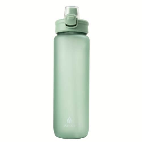 Manna™ Push Bottle Plastic- Green Perspective: back