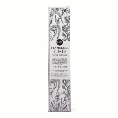 Core Home Flameless LED Twisted Taper Candles - Purple Perspective: back