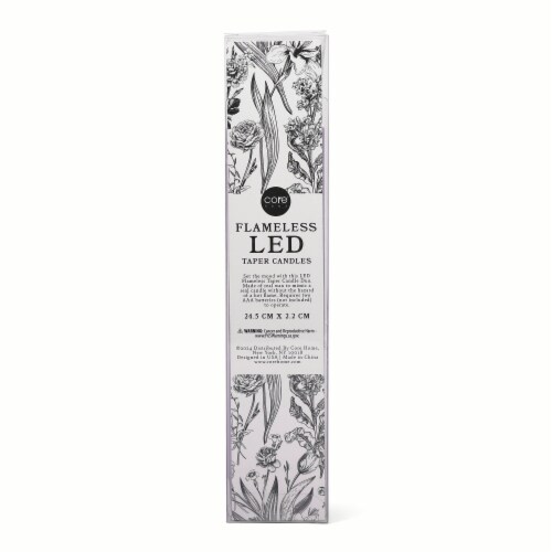 Core Home Flameless LED Wavy Taper Candles - Purple Perspective: back