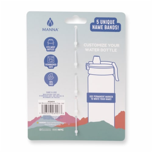 Manna™ Silicone Bottle Name Tags Perspective: back