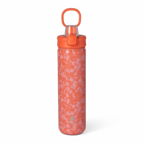 Manna™ Push™ Stainless Steel Bottle - Coral Perspective: back