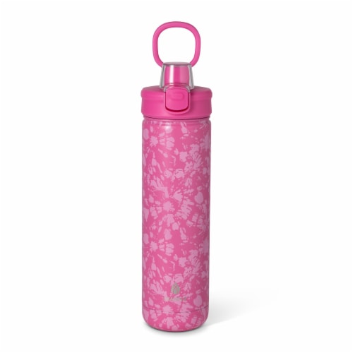 Manna™ Push™ Stainless Steel Bottle - Pink Perspective: back