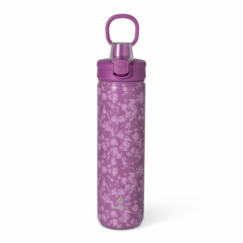 Manna™ Push™ Stainless Steel Bottle - Purple Perspective: back