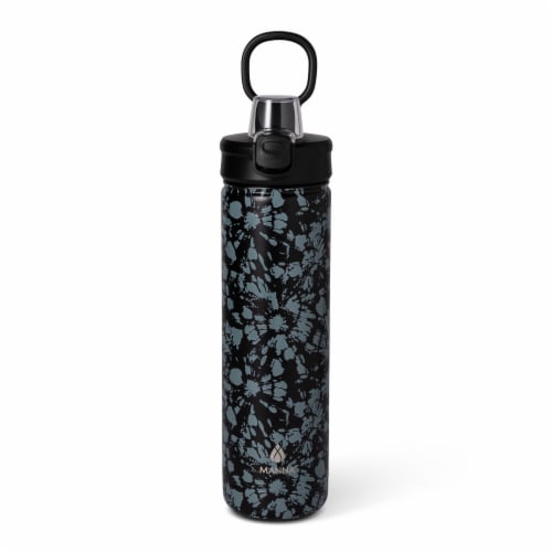 Manna™ Push™ Stainless Steel Bottle - Black Perspective: back