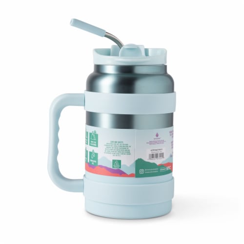 Manna™ Sawyer™ Stainless Steel Bottle - Blue Perspective: back