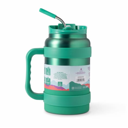 Manna™ Sawyer™ Stainless Steel Bottle - Green Perspective: back