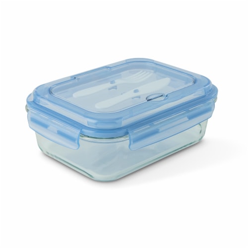 Manna™ Glass Bento Box - Blue Perspective: back