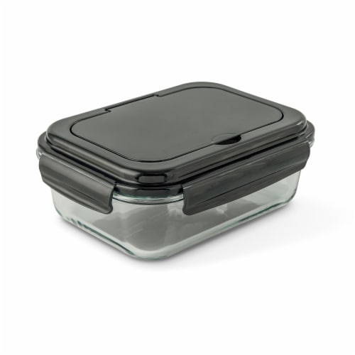 Manna™ Glass Bento Box - Black Perspective: back