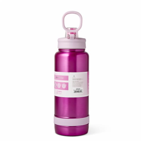 Manna™ Push Bottle - Metallic Pink Perspective: back