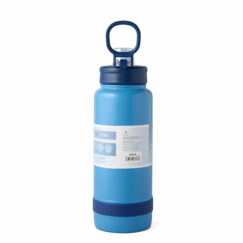 Manna™ Push Bottle - Matte Blue Perspective: back