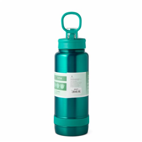 Manna™ Push Bottle - Metallic Teal Perspective: back