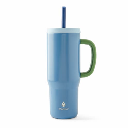 Manna™ Handled Tumbler - Blue Perspective: back