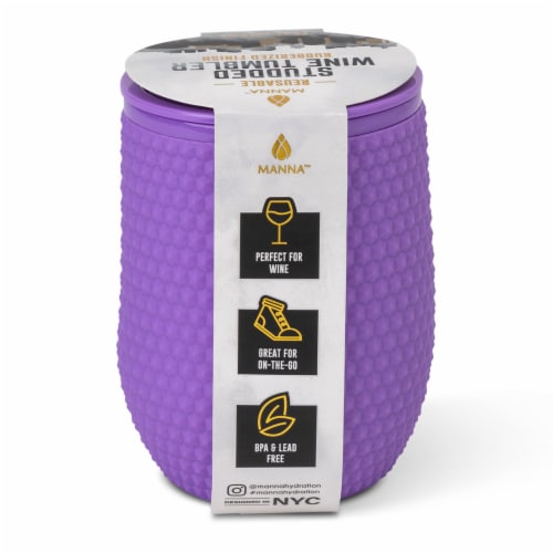 Manna™ Studded Wine Tumbler - Purple Perspective: back