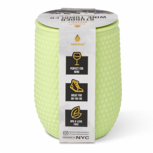 Manna™ Studded Wine Tumbler - Light Green Perspective: back