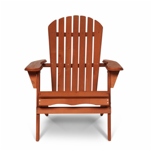 Mongo Walnut Wood Folding Adirondack Chair Perspective: back