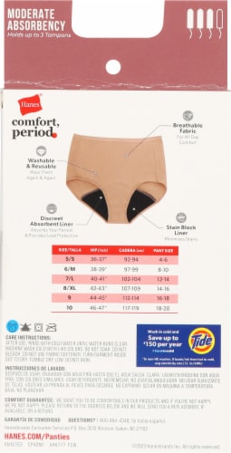 Hanes® Comfort Period Moderate Brief Period Underwear Perspective: back
