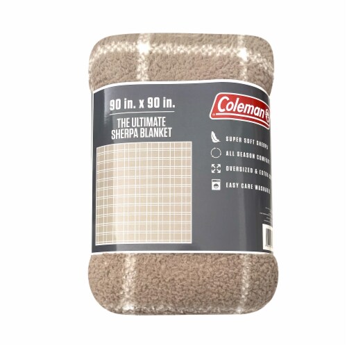 Coleman® Sherpa Blanket - Tan Perspective: back