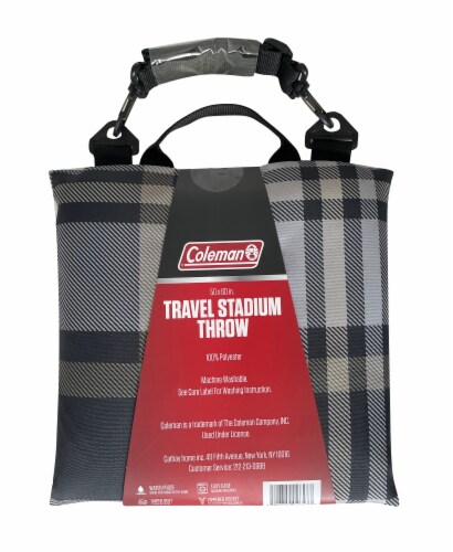 Coleman® Stadium Throw Blanket - Gray  Plaid Perspective: back