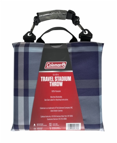 Coleman® Stadium Throw Blanket - Blue Plaid Perspective: back