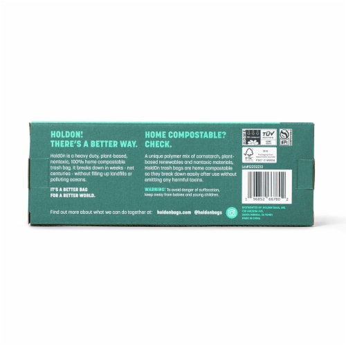 Hold On™ Compostable Tall Kitchen Bags Perspective: back
