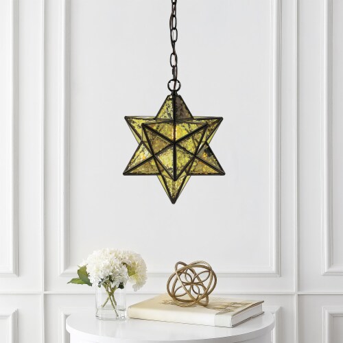Stella 12 Moravian Star Metal Clear Glass LED Pendant 89 x 12 x 12 Fry s Food Stores