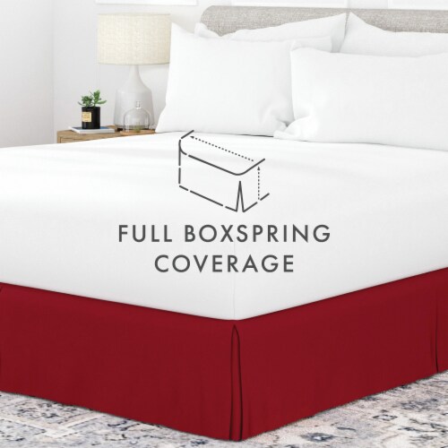 Linen Studio Bed Skirt Pleated Box Spring Frame Cover Dust Ruffle in Essential Colors Queen Mariano s