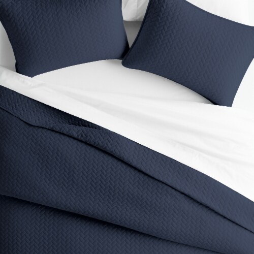 Linen Studio™ Classic Quilt Coverlet Soft Set in Herringbone Stitching Perspective: back