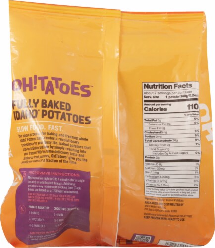 OH!Tatoes Fully Baked Idaho Potatoes Perspective: back