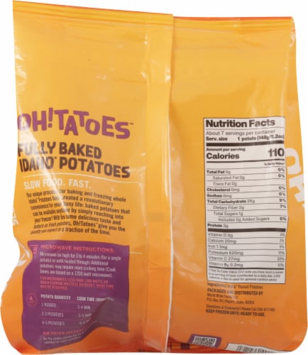 OH!Tatoes Fully Baked Idaho Potatoes Perspective: back