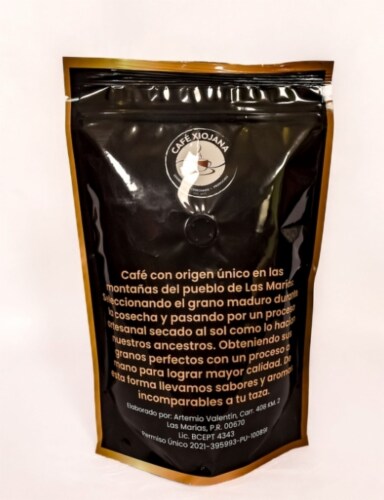 Cafe Xiojana | Arabica Sun-Dried Medium Roast Ground Coffee Perspective: back