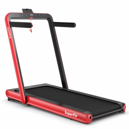 SuperFit 4.75HP 2 In 1 Folding Treadmill W Remote APP Control Red 58 Fry s Food Stores
