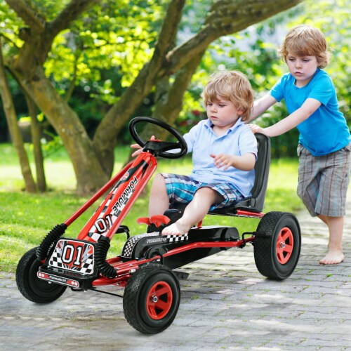 Costway 4 Wheels Kids Ride On Pedal Powered Bike Go Kart Costway 4 Wheels Kids Ride On Pedal Powered Bike Go Kart
