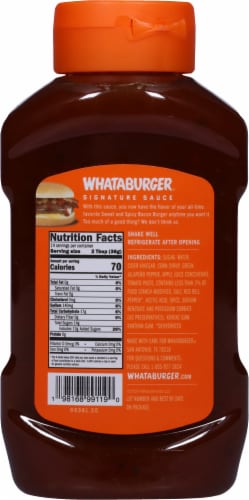 Whataburger® Sweet and Spicy Sauce Perspective: back