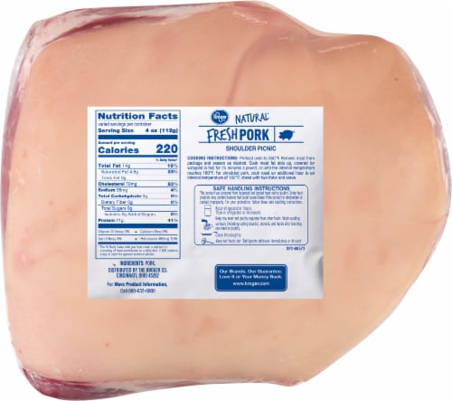 Kroger® Pork Steak Ready Shoulder Butt Perspective: back