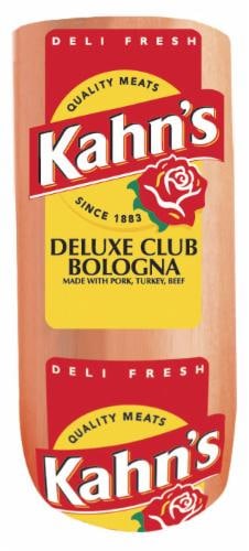 Grab & Go Kahn's Deluxe Club Bologna Fresh Sliced Deli Meat Perspective: back