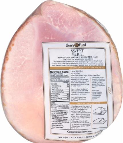 Boar’s Head® Sweet Slice Smoked Uncured Ham Perspective: back