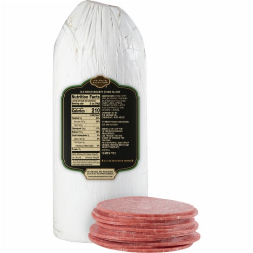Private Selection™ Grab & Go Genoa Salami Fresh Sliced Deli Meat Perspective: back